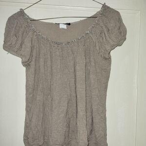 Carol Rose Light Taupe Blouse